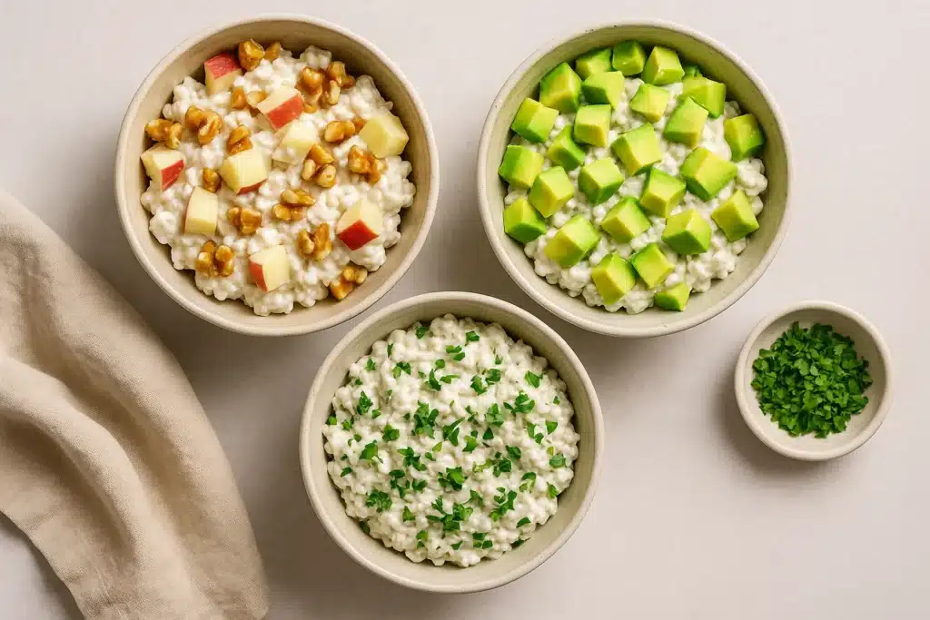 Cottage cheese chicken salad variations
