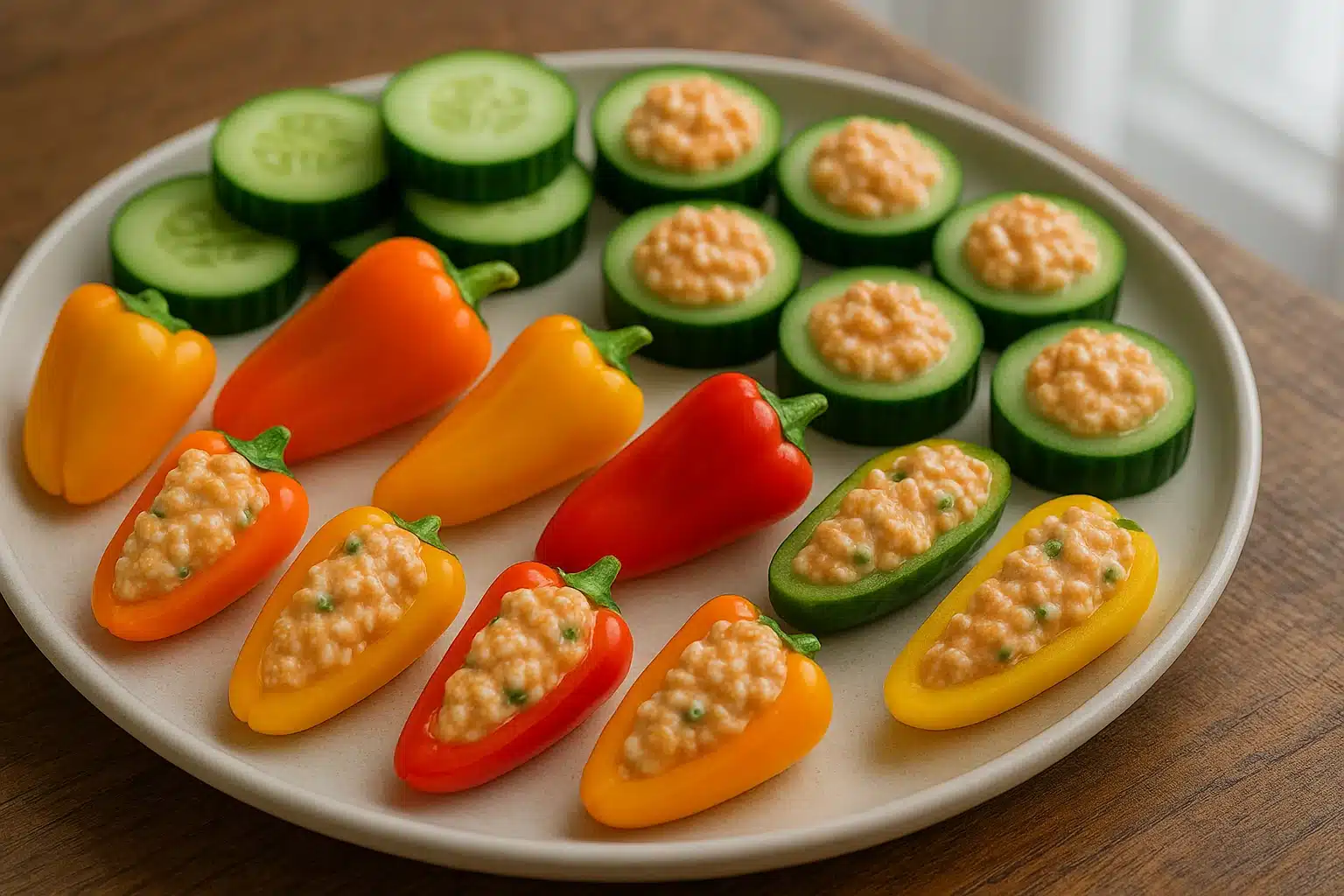 Buffalo chicken dip served in healthy ways