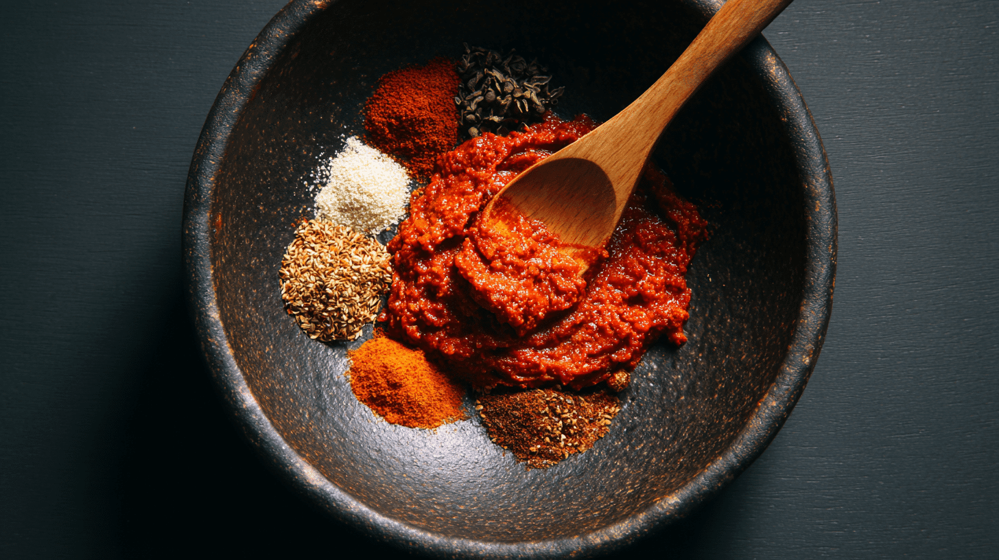  mixing spices for mexican style chicken thighs