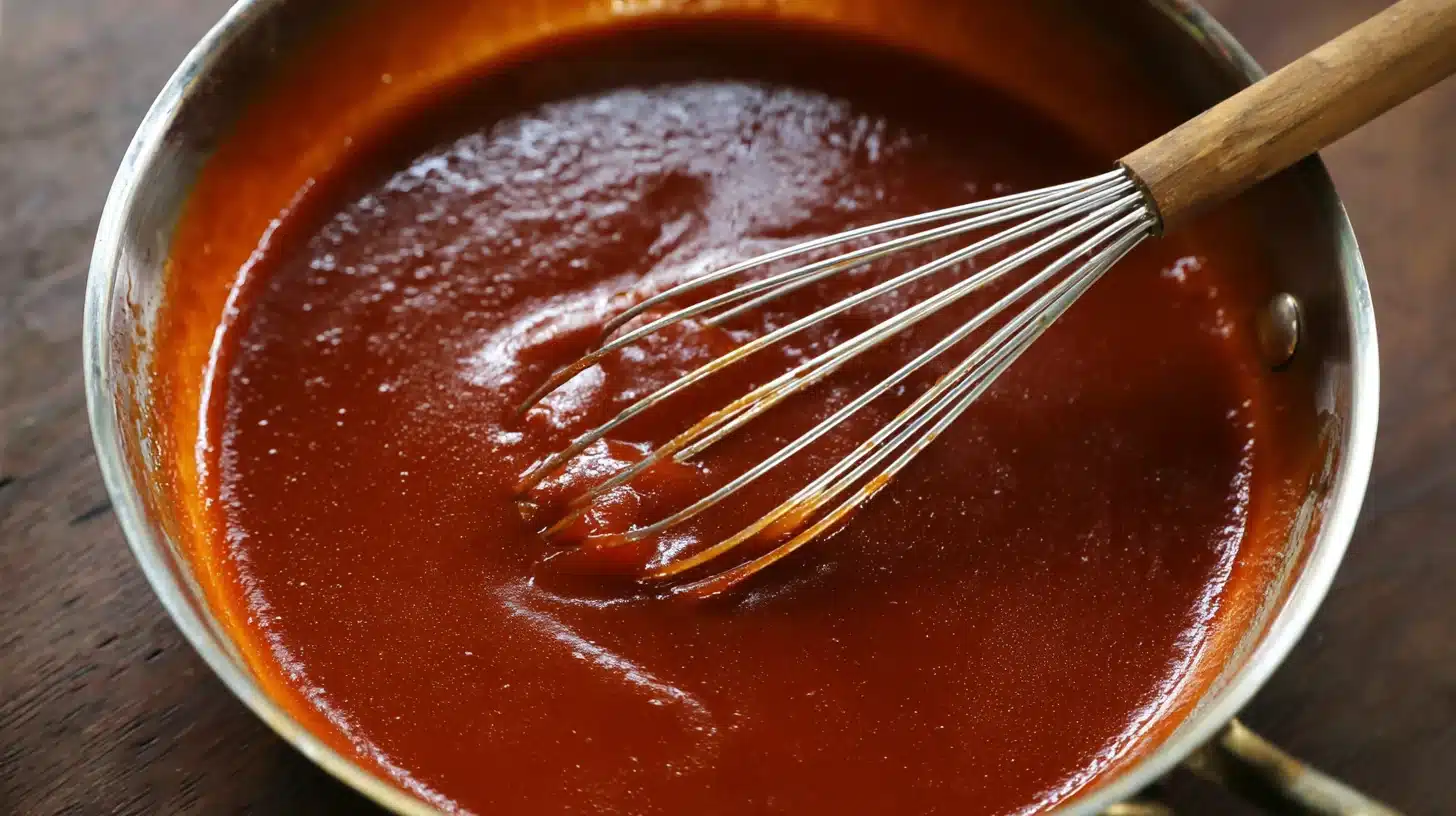 Thickening teriyaki glaze for grilled teriyaki chicken thighs