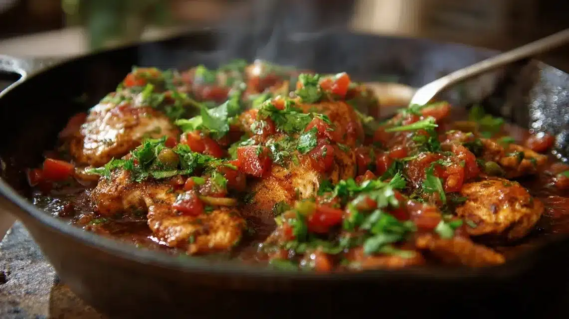 Cowboy chicken recipe ready to eat