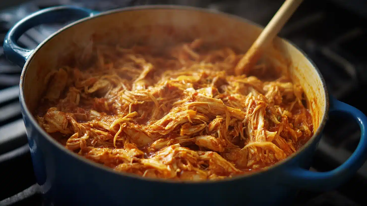 Adding shredded chicken to Instant Pot chili