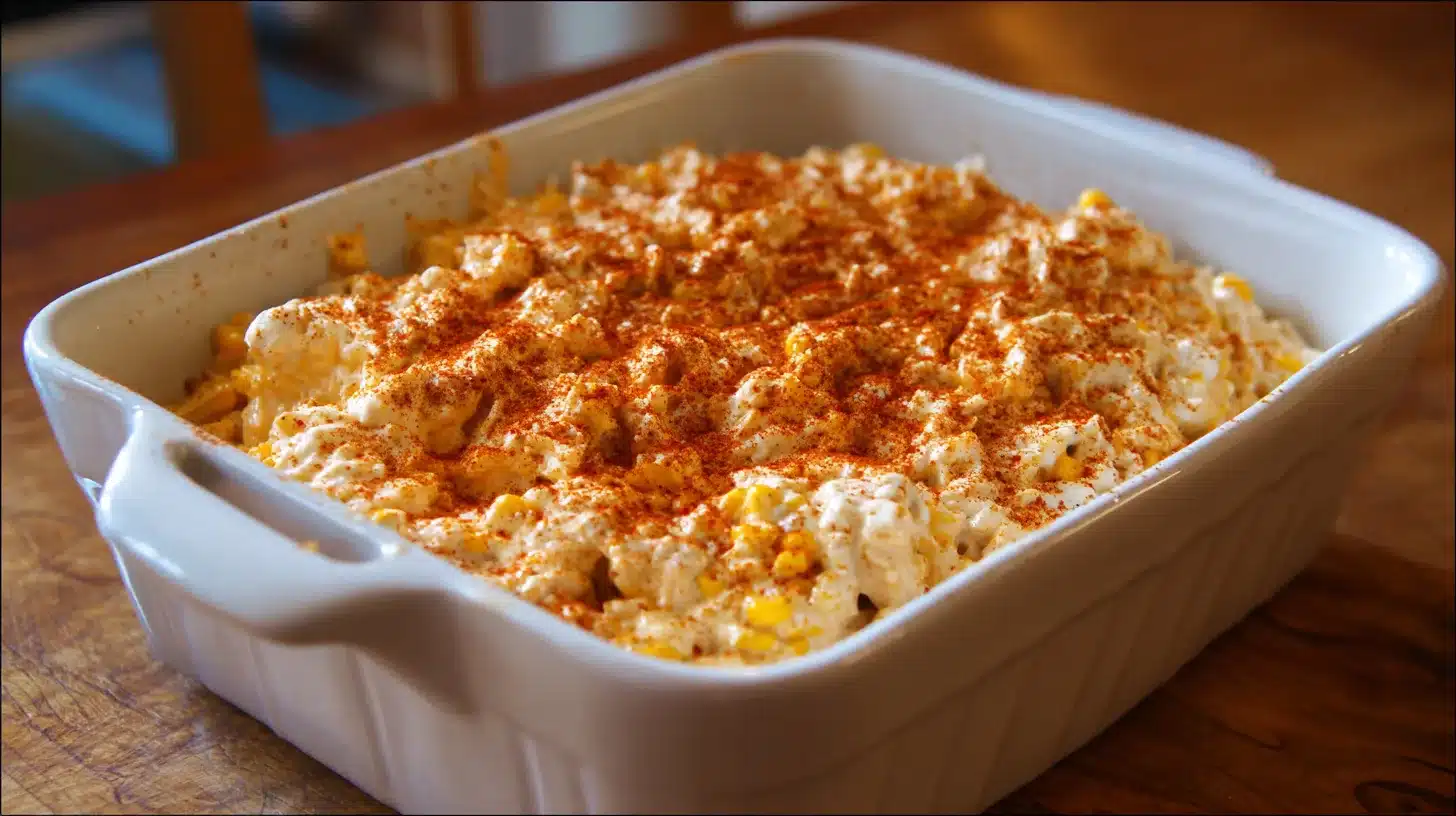 Chicken and corn mixture for Street Corn Chicken Enchiladas