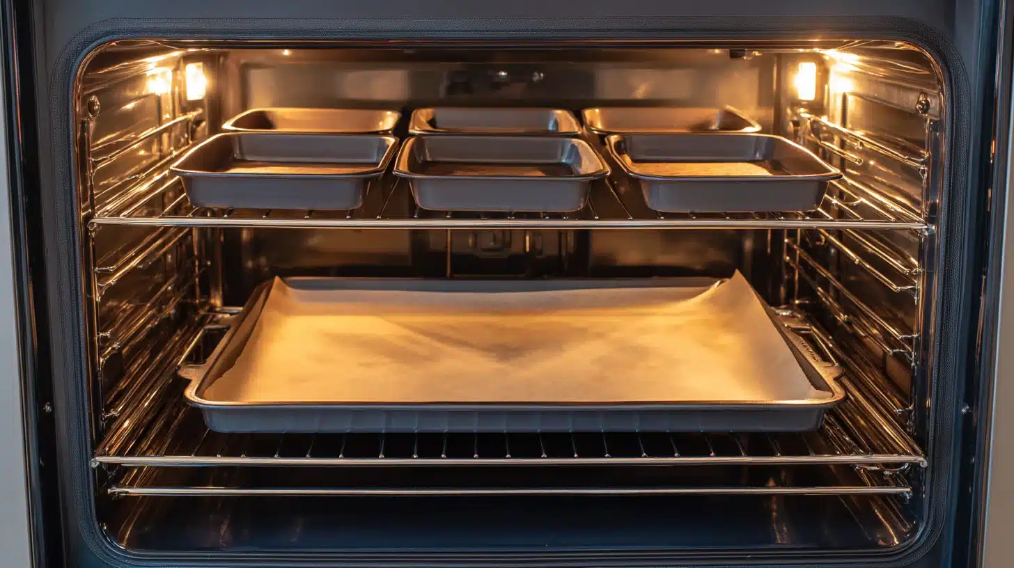 Prepping oven and air fryer for Bang Bang Chicken Bites