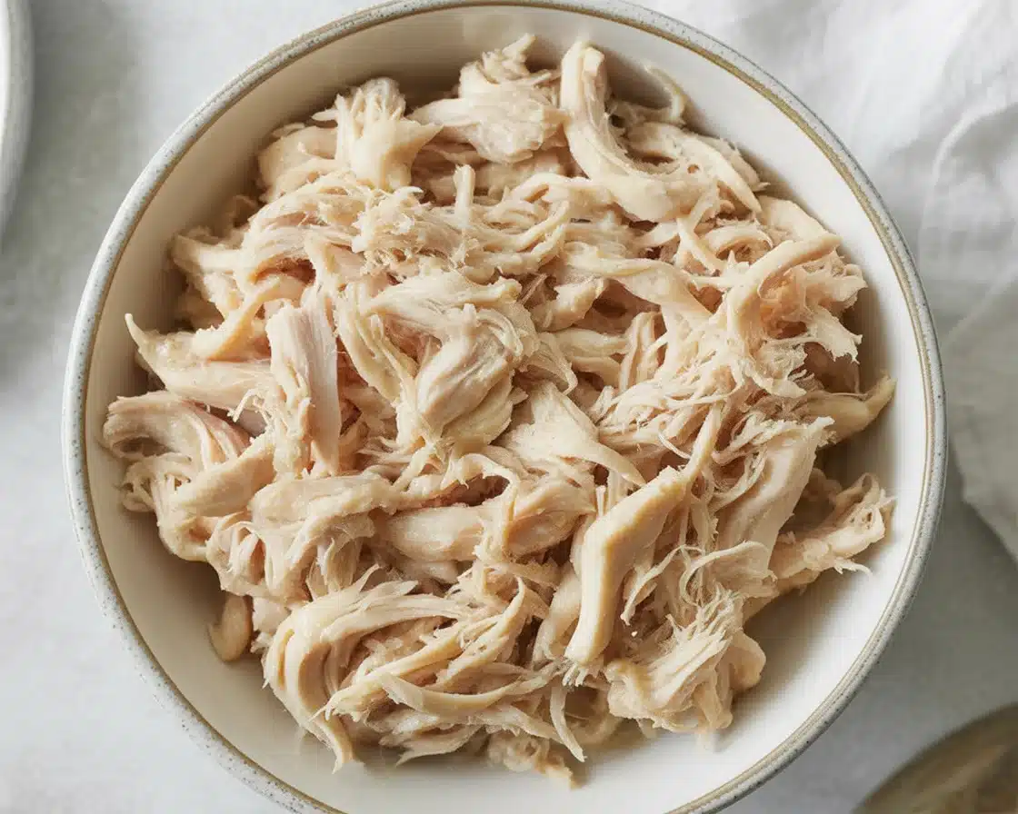 Delicious shredded chicken cooked in various styles for quick and easy meals.