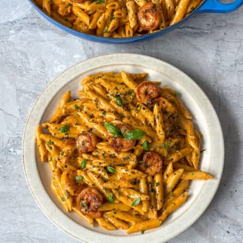 Creamy Boursin chicken pasta with tender chicken and sun-dried tomatoes.