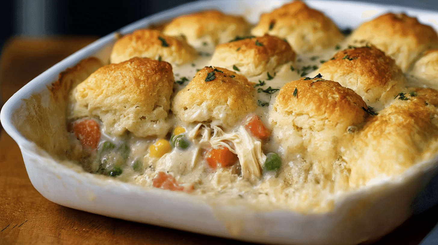 healthy chicken pot pie casserole recipe