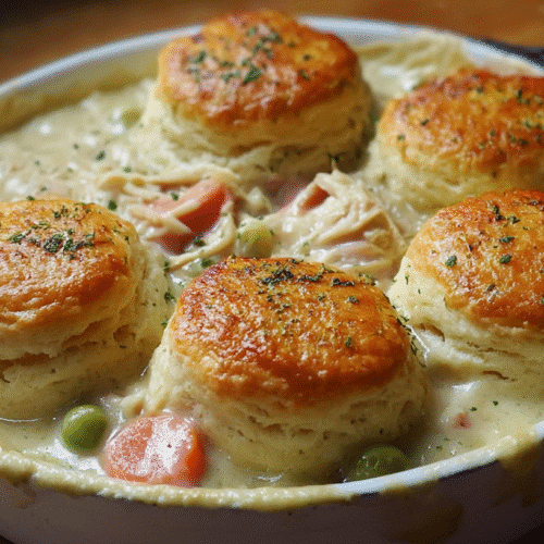 Chicken Pot Pie With Biscuits