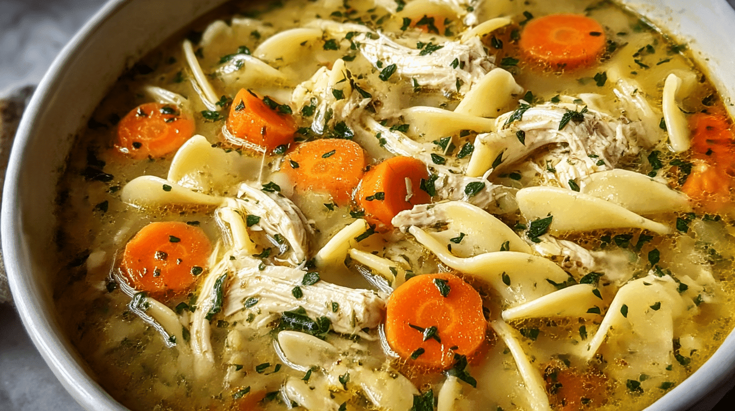Easy Chicken Noodle Soup Recipe Stovetop
