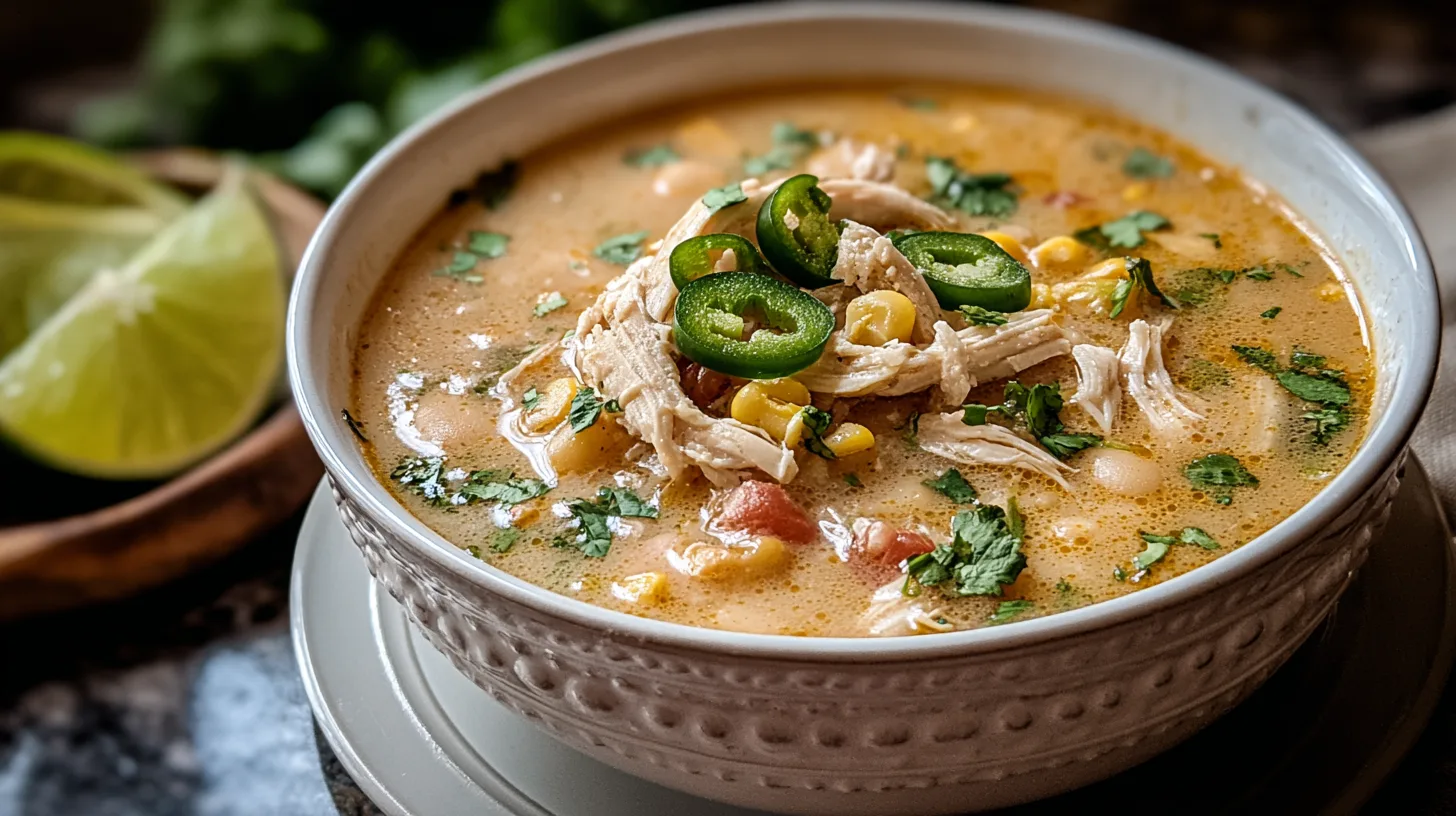 white chicken chili with rotisserie chicken