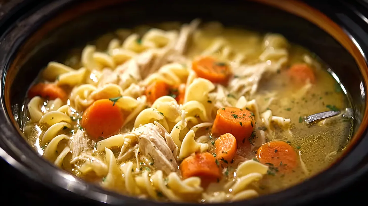 quick and easy chicken noodle soup crockpot