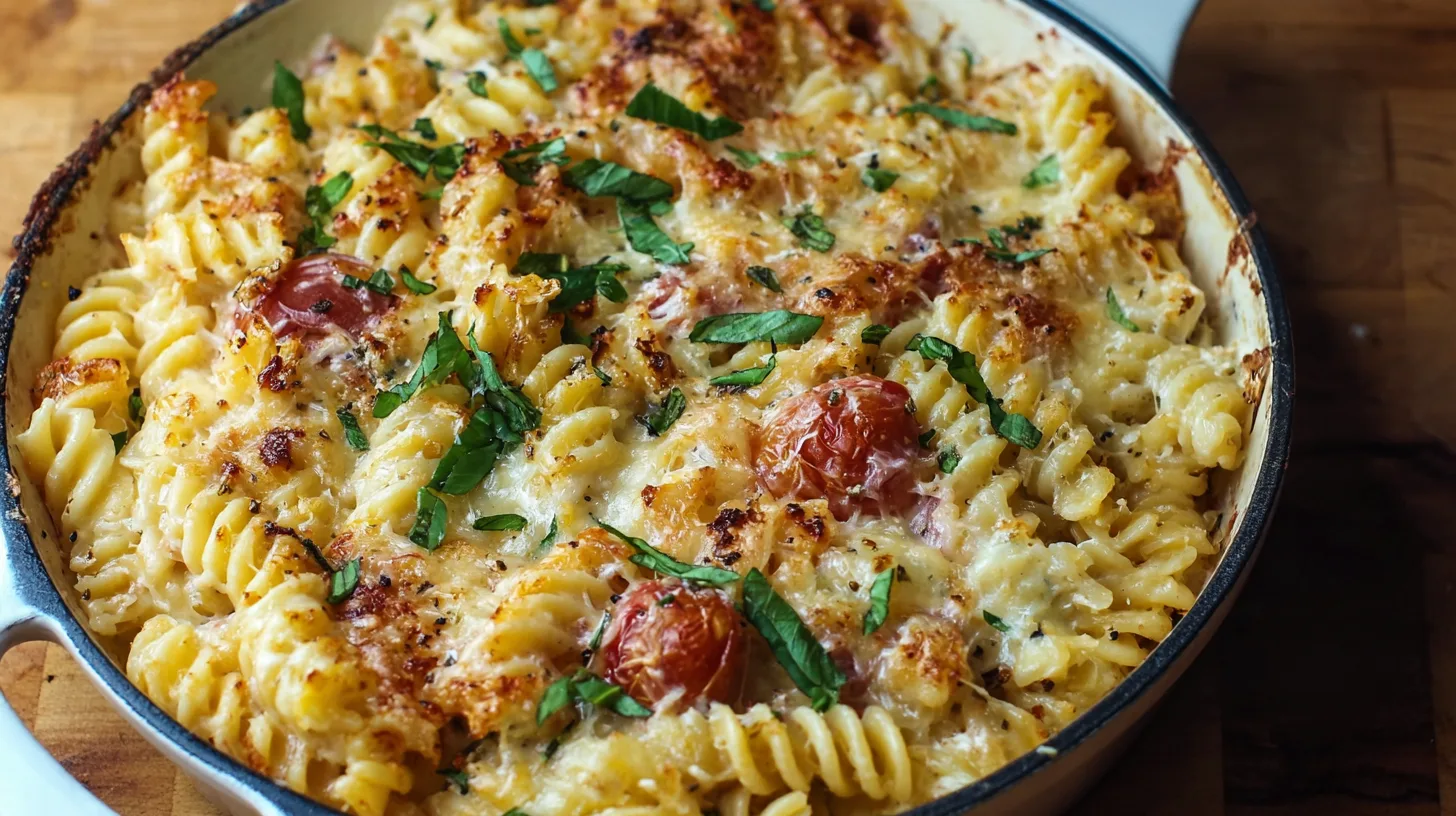 boursin and tomato pasta bake