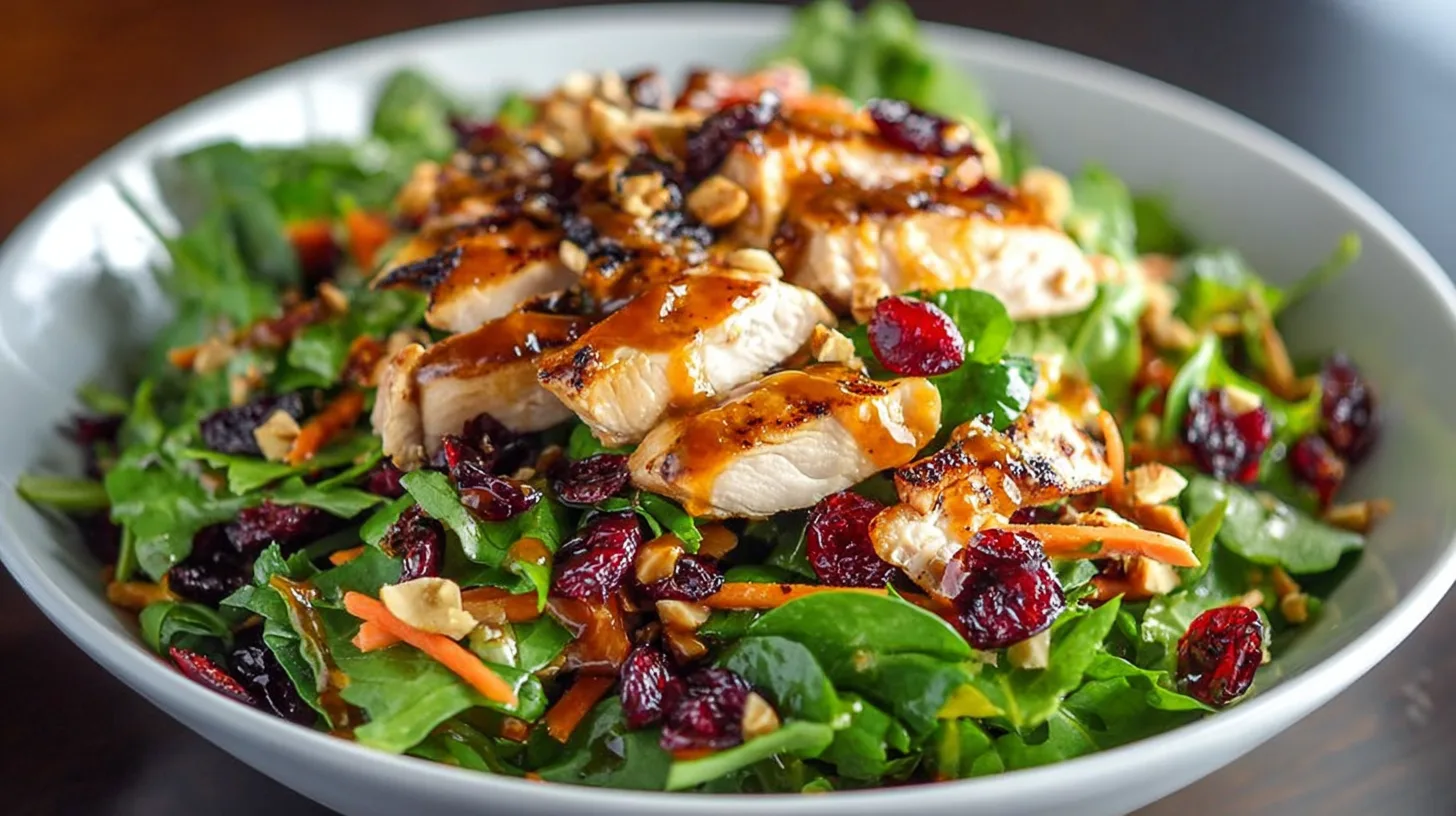 healthy asian chicken cranberry salad