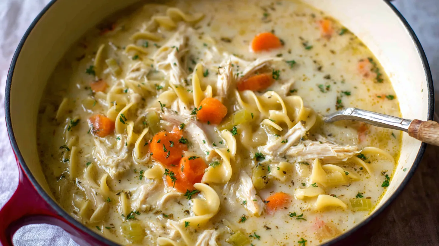 cream chicken nodel soup recipe