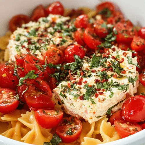 baked tomato Boursin pasta