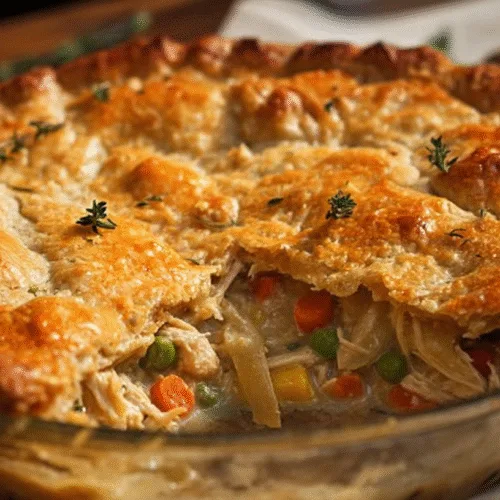 easy chicken pot pie casserole recipe