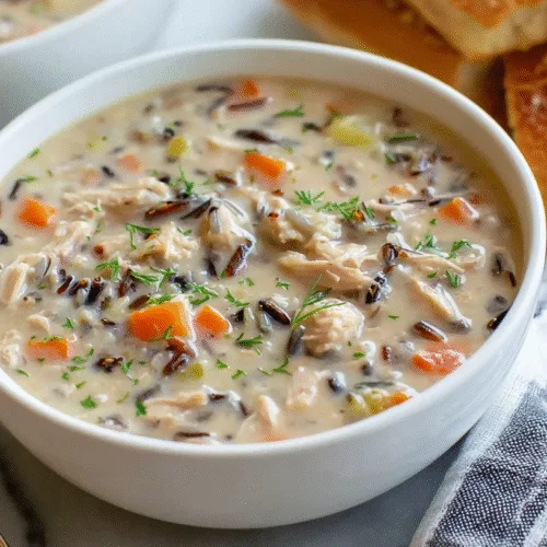 healthy Instant Pot Chicken Wild Rice Soup