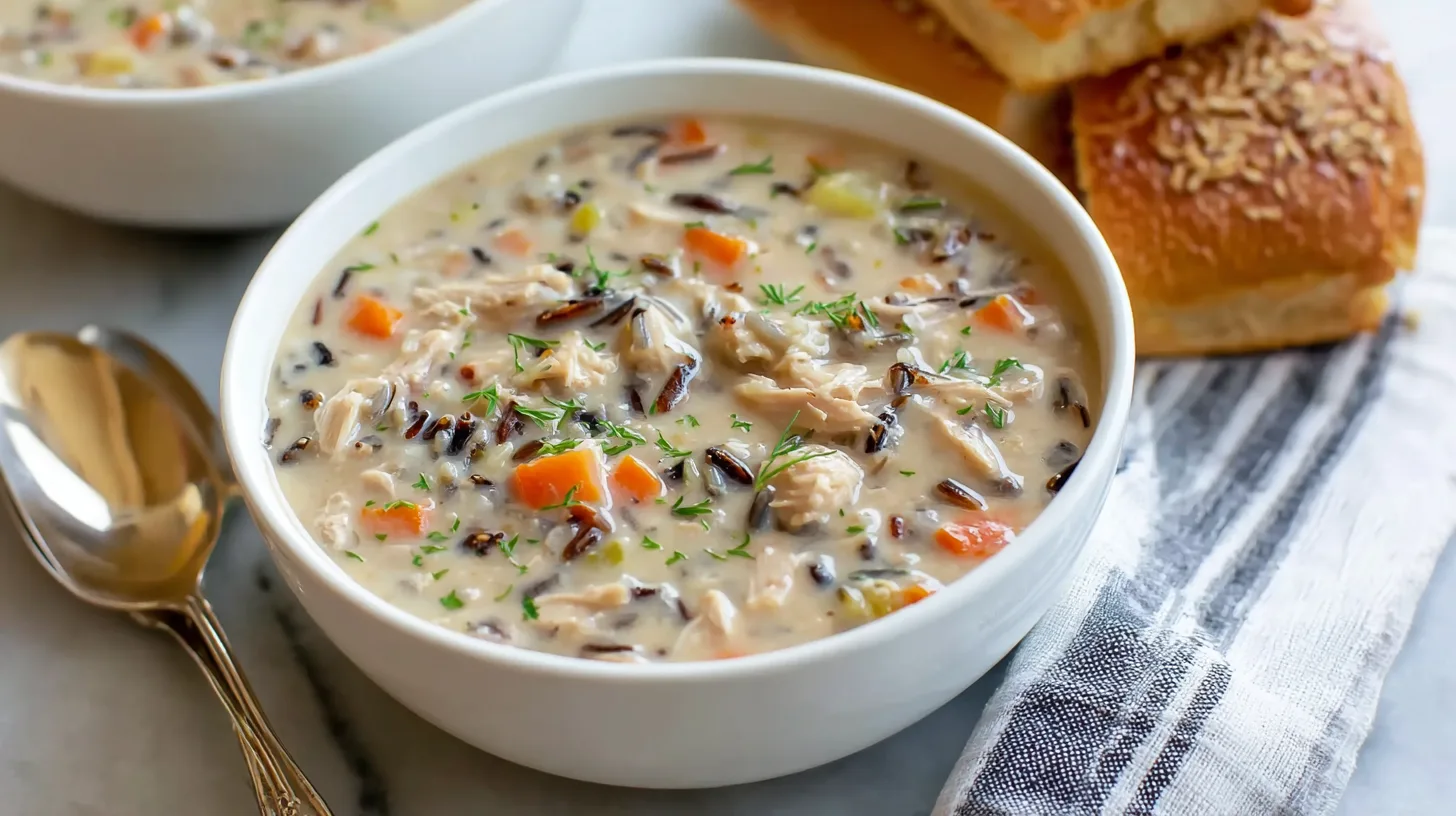healthy Instant Pot Chicken Wild Rice Soup