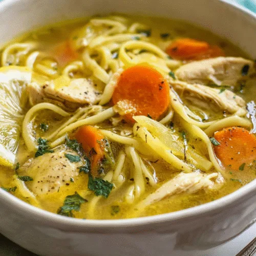 Lemon Chicken Noodle Soup
