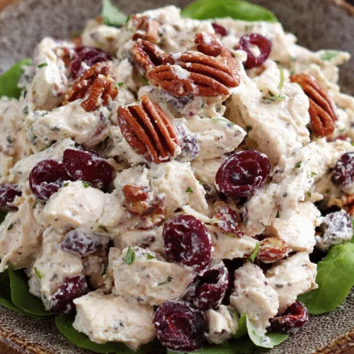 chicken salad with cranberries and pecans