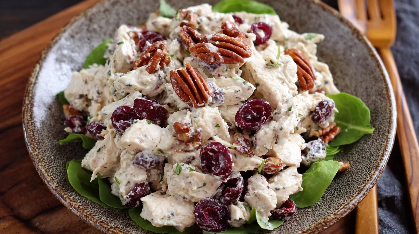 chicken salad with cranberries and pecans
