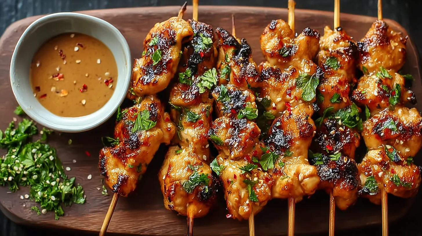 Bang Bang Chicken Skewers