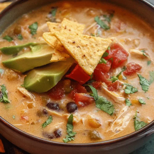 Creamy Chicken Tortilla Soup crock pot recipes