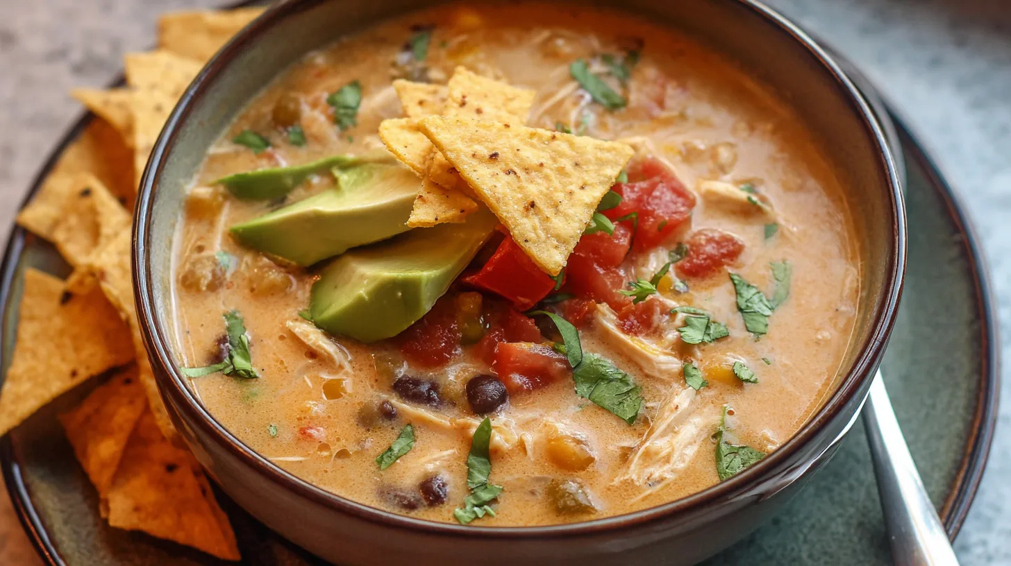 Creamy Chicken Tortilla Soup crock pot recipes