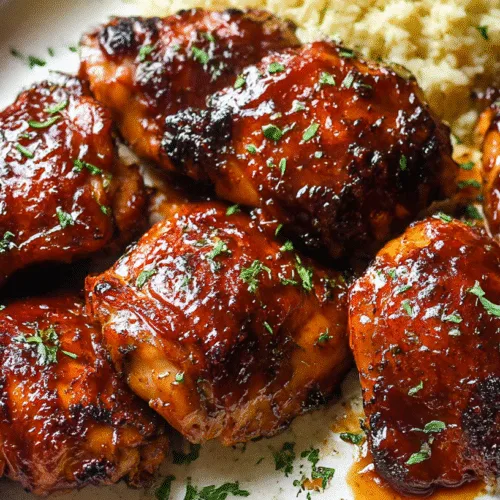 Caramelized BBQ Chicken Thighs in the Oven