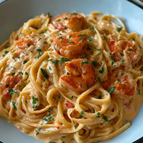 Easy Creamy Shrimp Linguine Recipe