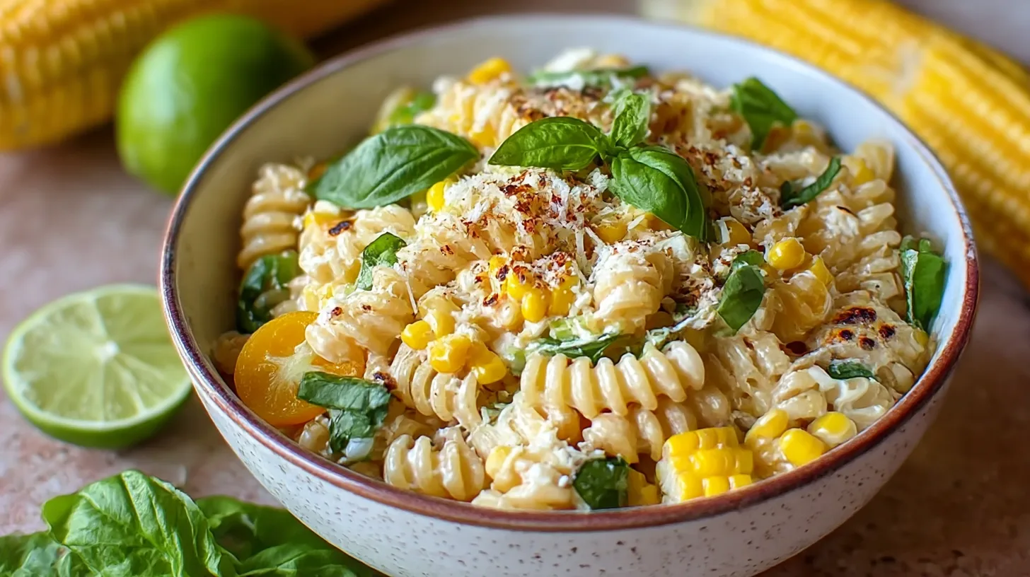 Healthy Street Corn Pasta Salad recipe