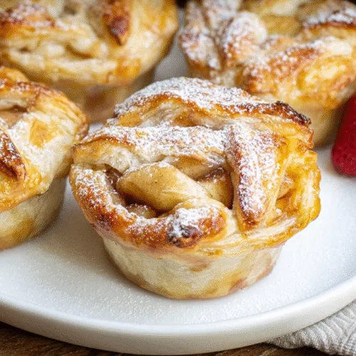 mini apple pies with puff pastry