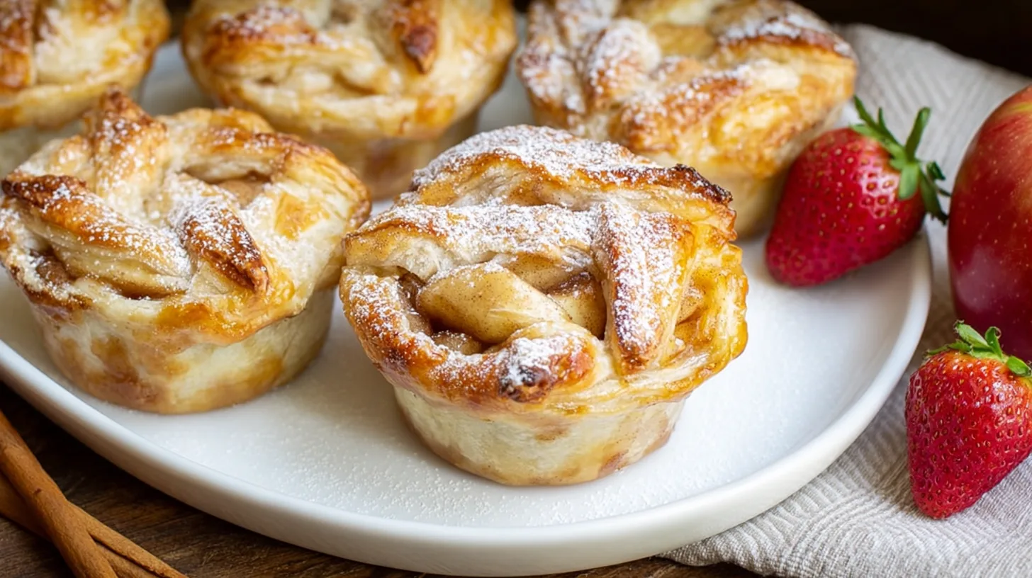 mini apple pies with puff pastry
