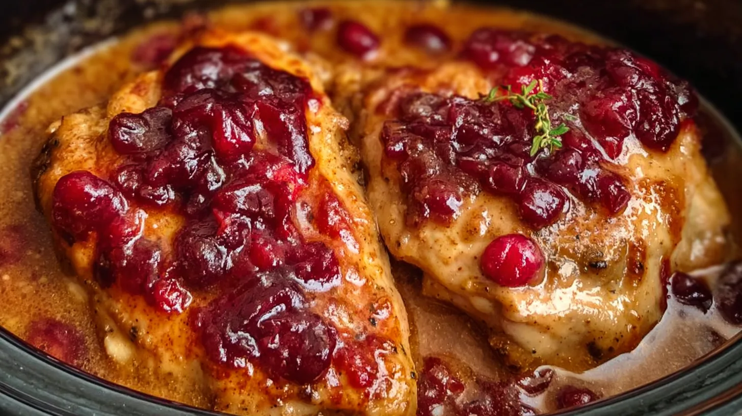 4 ingredient slow cooker cranberry chicken