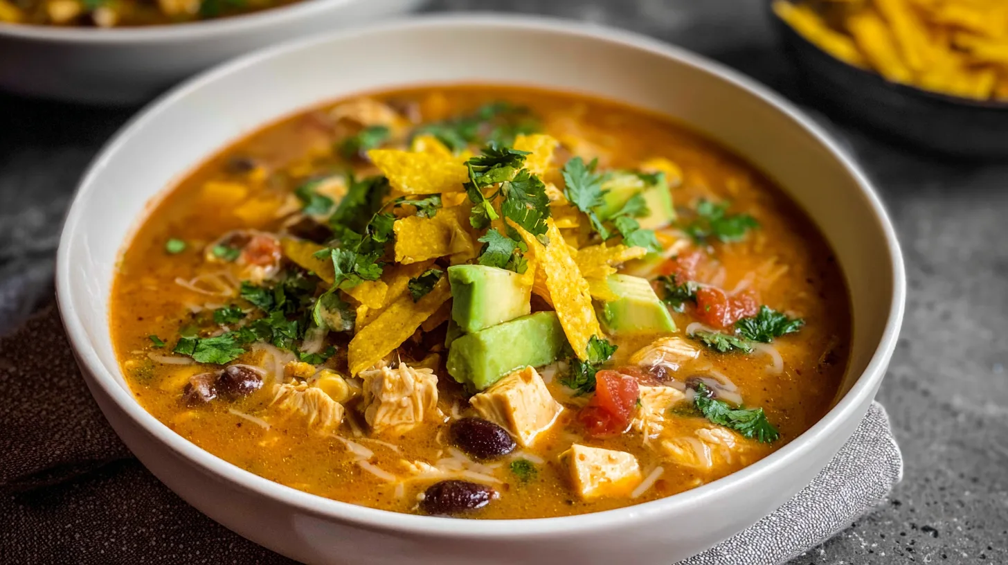 Velvety Chicken Tortilla Soup Delight