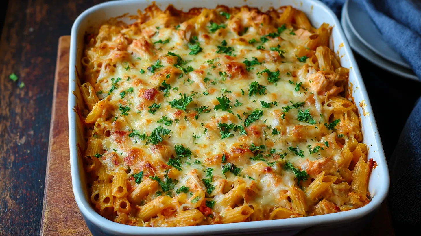 Cheesy Pasta Bake With Chicken And Bacon