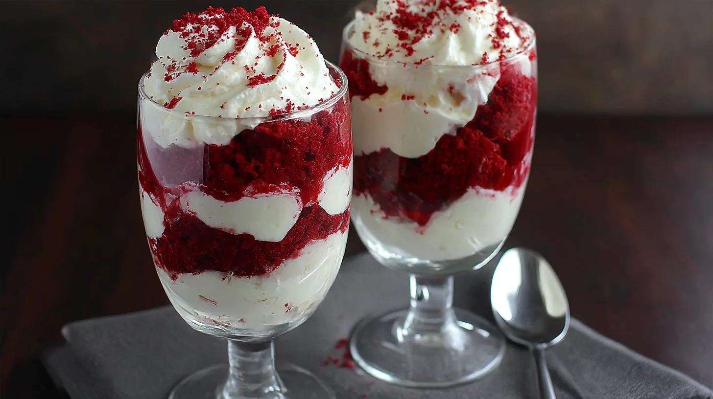 Boozy Red Velvet Trifles