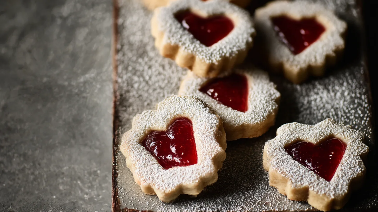 Linzer cookies Italian stawberry jam